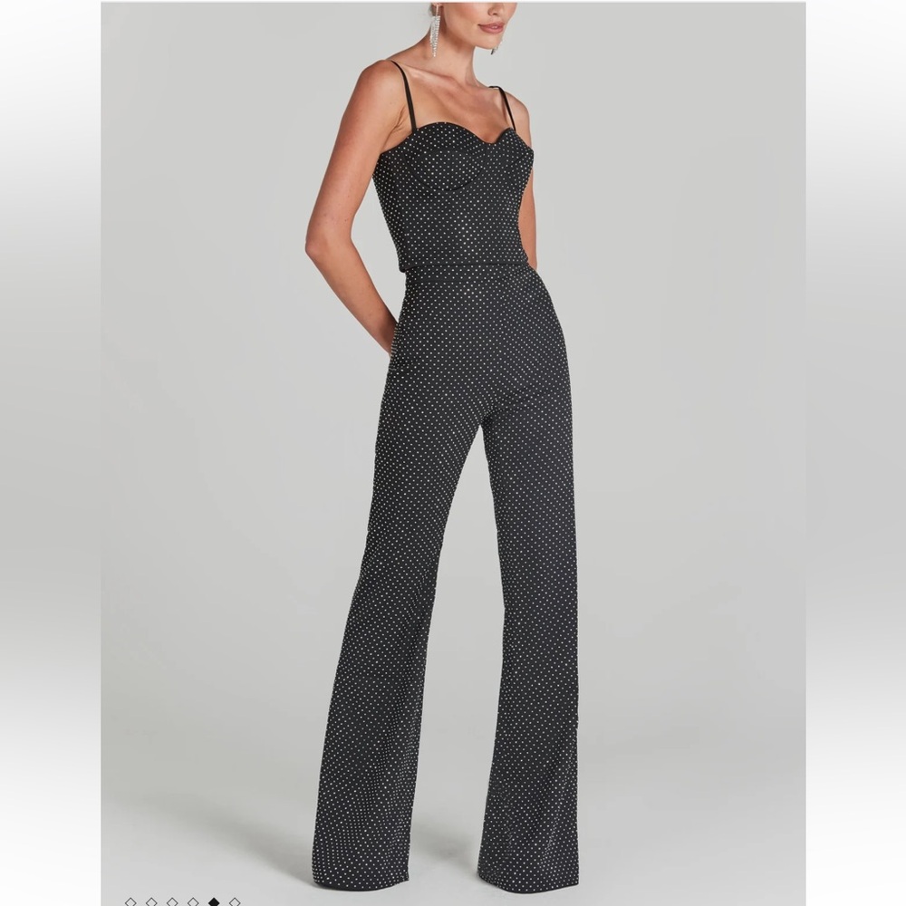 NADINE MERABI Pants - Kira Bedazzled Black Pants